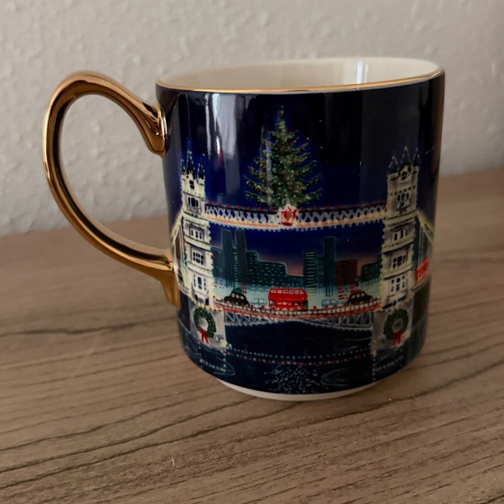 Anthropologie London Christmas Mug